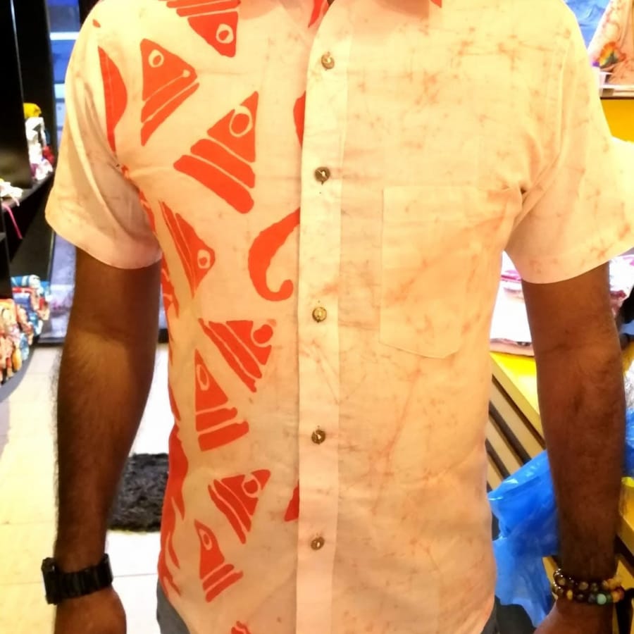 Batik Shirt 04, handmade Sri Lankan batik shirt, KB-022